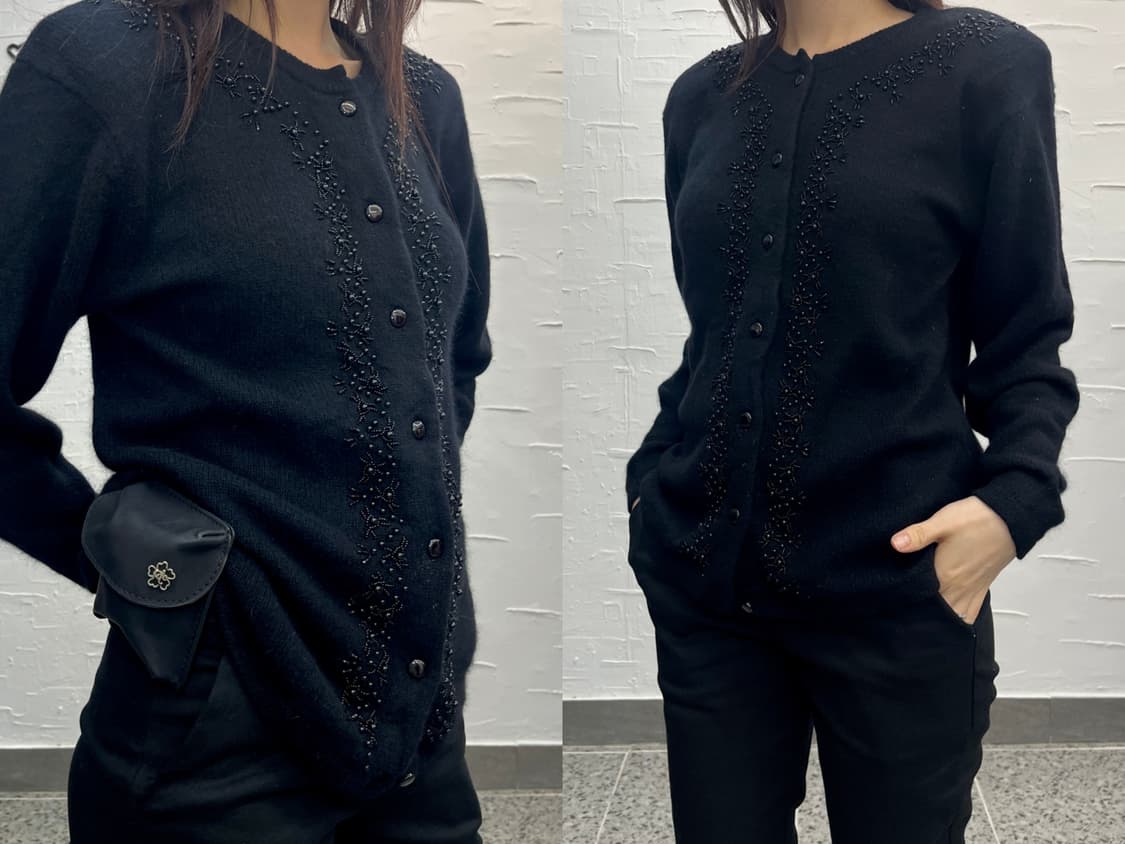 Beeds detail cardigan 상품이미지2