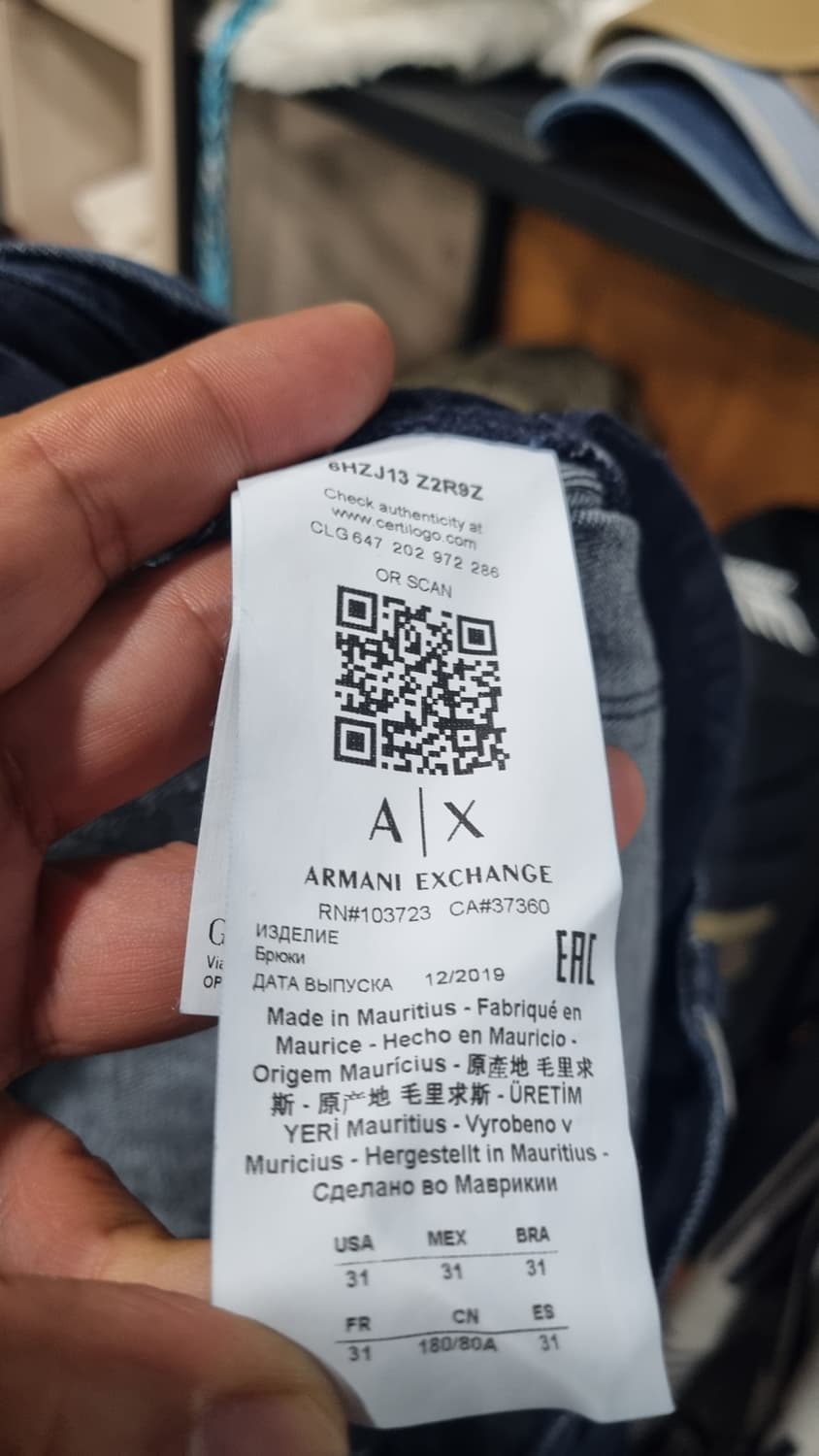 ARMANI EXCHANGE 아르마니진 슬림핏(스판) 허리31~32 상품이미지4