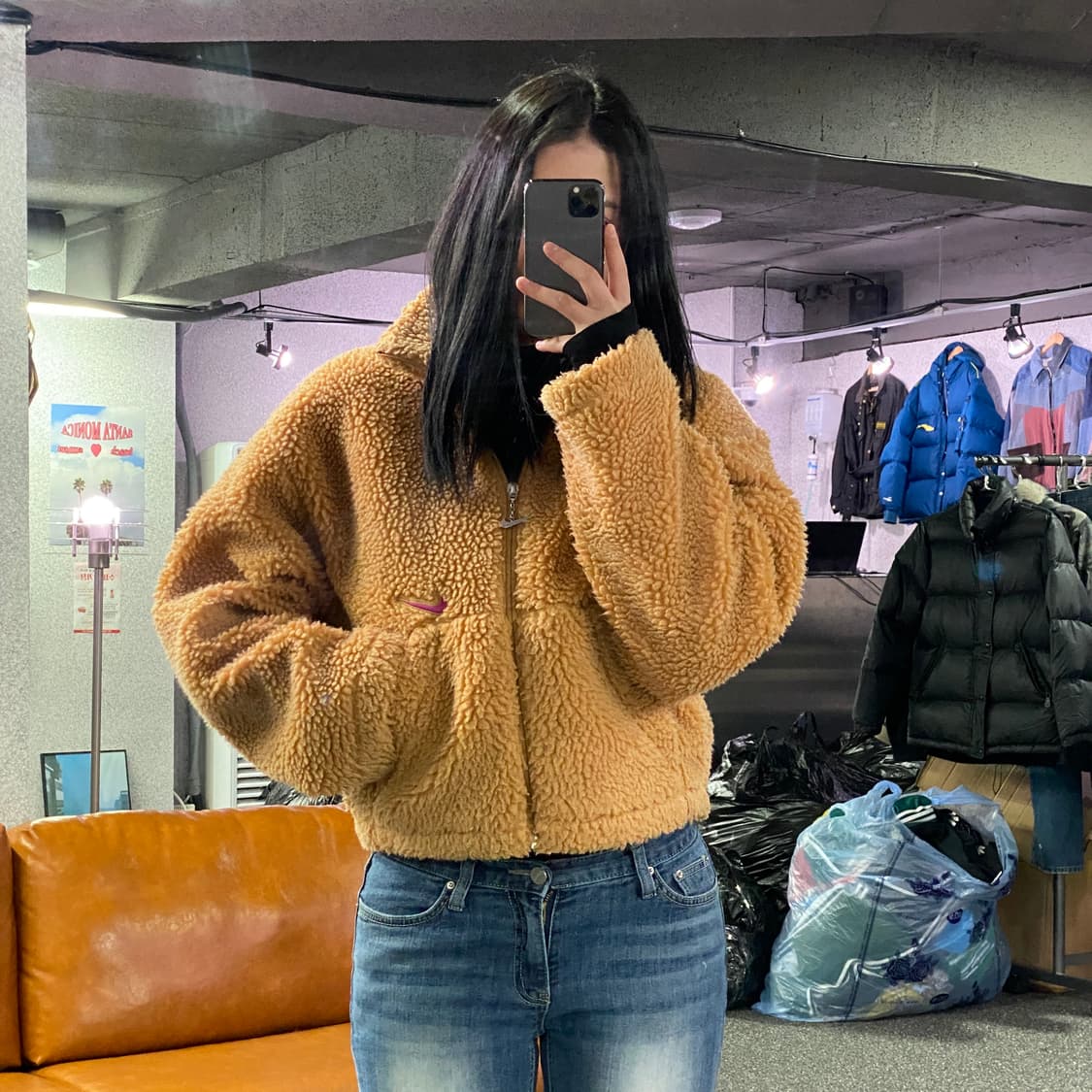 나이키 빅스우시 크롭 쉐르파 자켓 B3509 상품이미지1