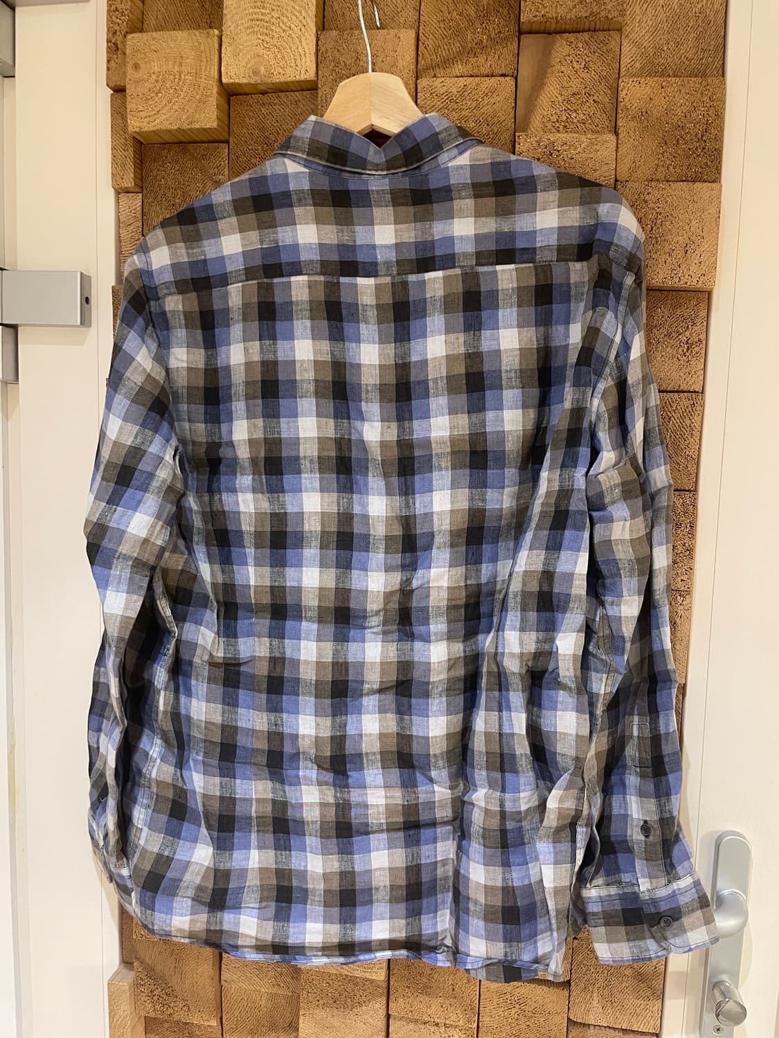 마시모 두띠 체크 린넨셔츠 M 상품이미지2