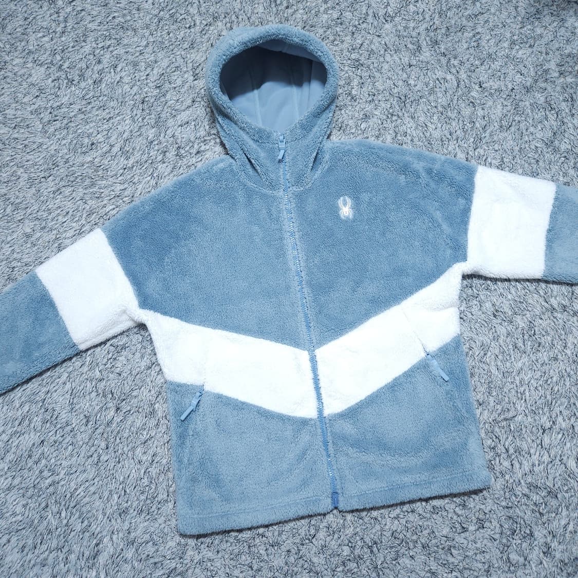 스파이더) M 남자 컬러블럭 후리스 후드집업 / 왕눈이샵 상품이미지2