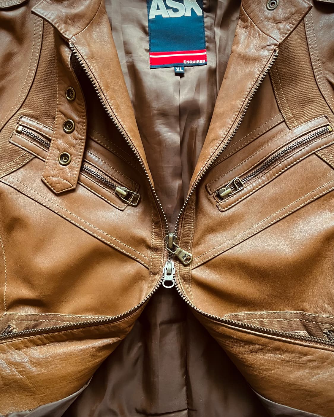 Vintage Technical 2-Way Leather Jacket 상품이미지5