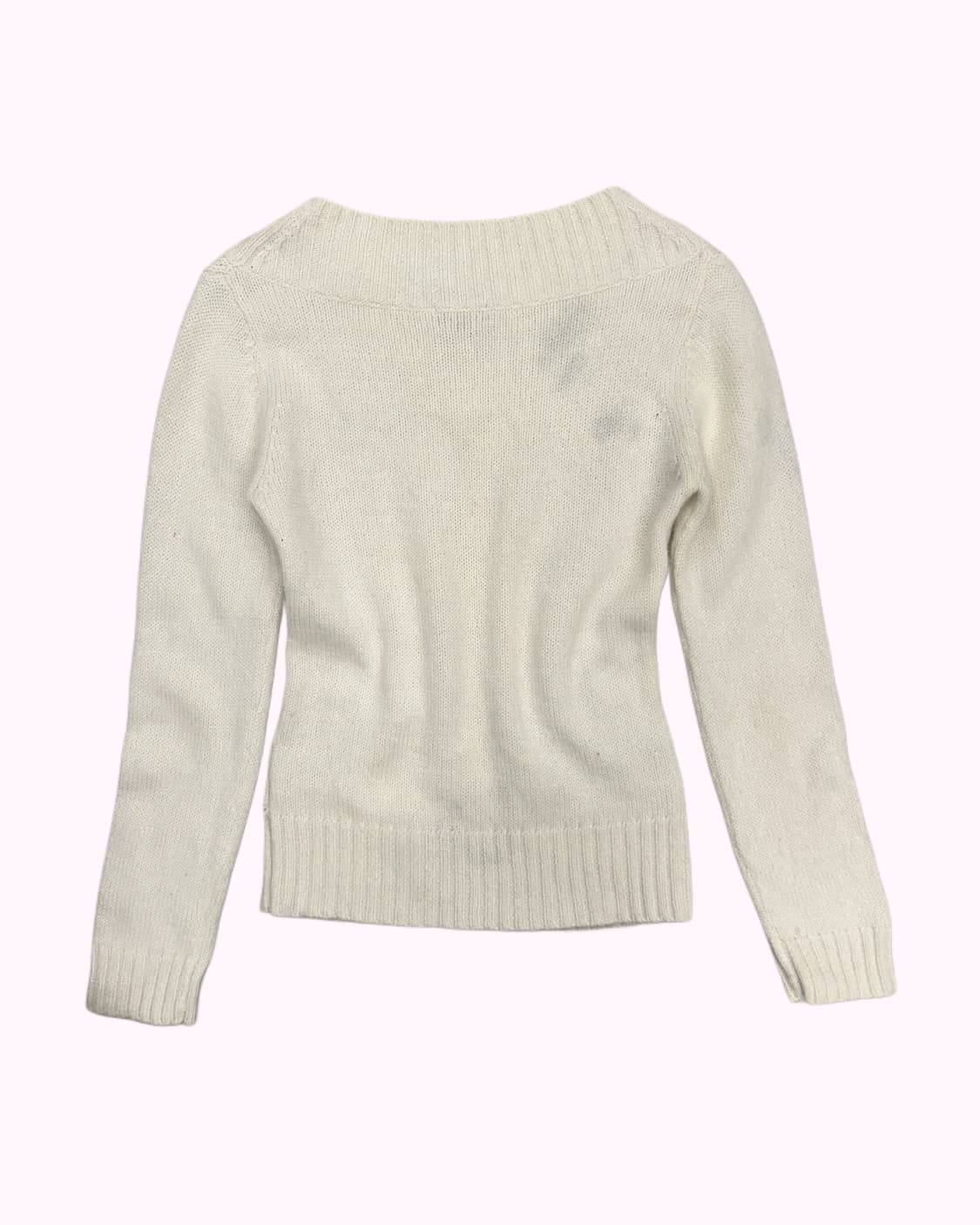hairy ivory v-neck knit 상품이미지4