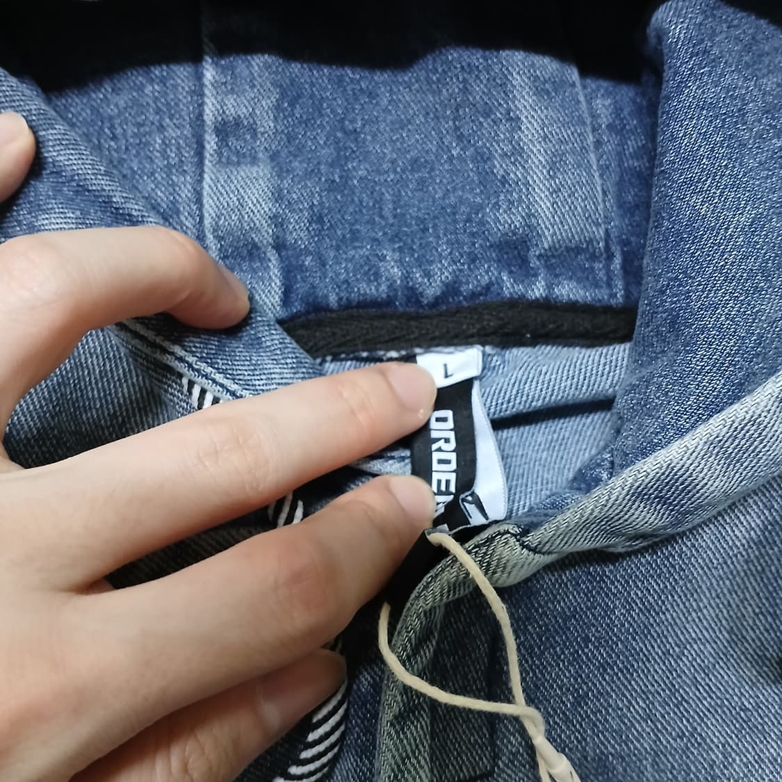 해외판 미사용 데님 아노락 청후드 자켓 남녀공용 상품이미지8