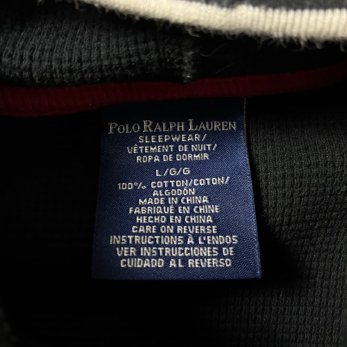 Polo  폴로 랄프로렌 자수 코튼 블랙 와플 니트 후드티  상품이미지5