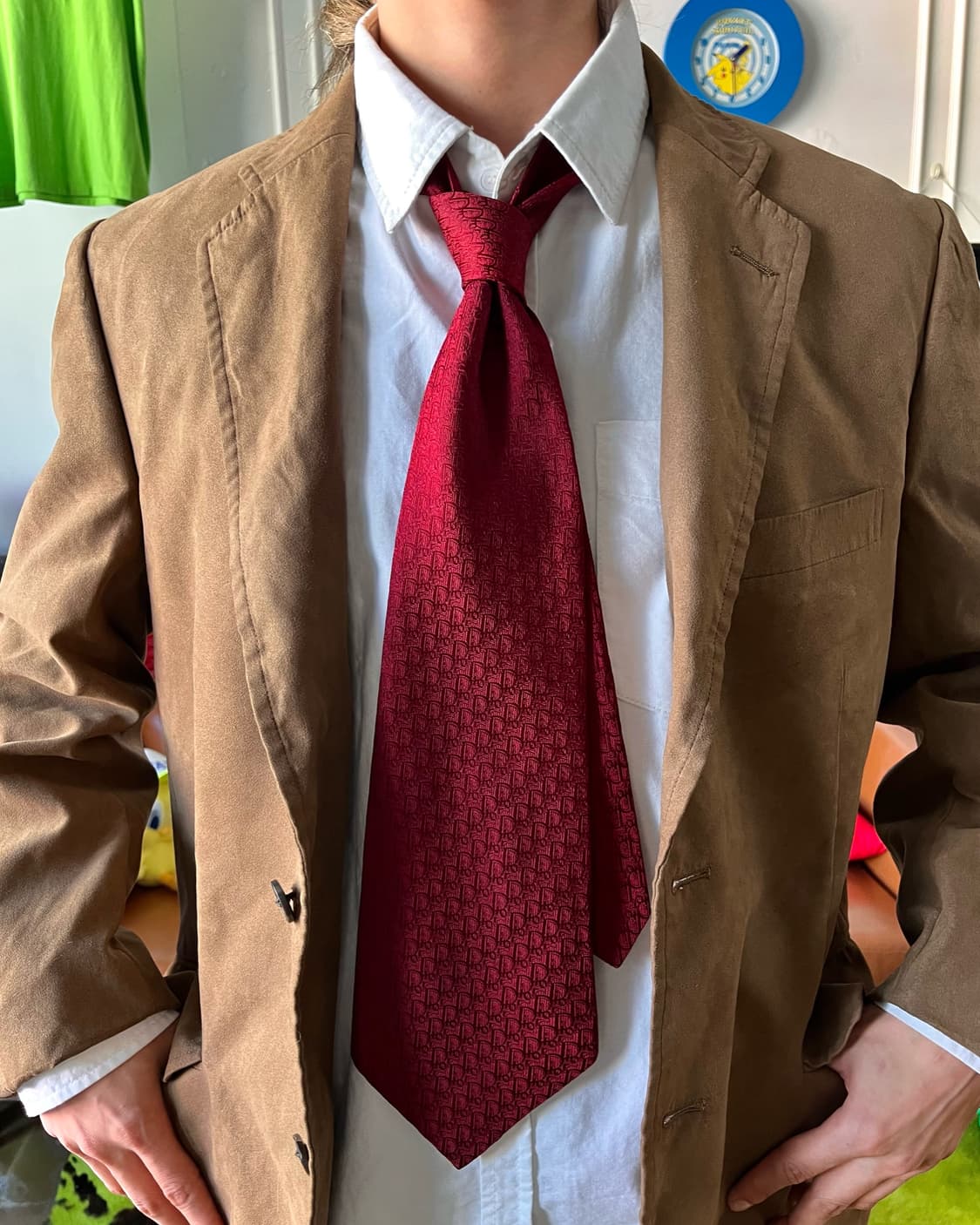 1980-90s Old DIOR Oblique Wide Neck-Tie 상품이미지2