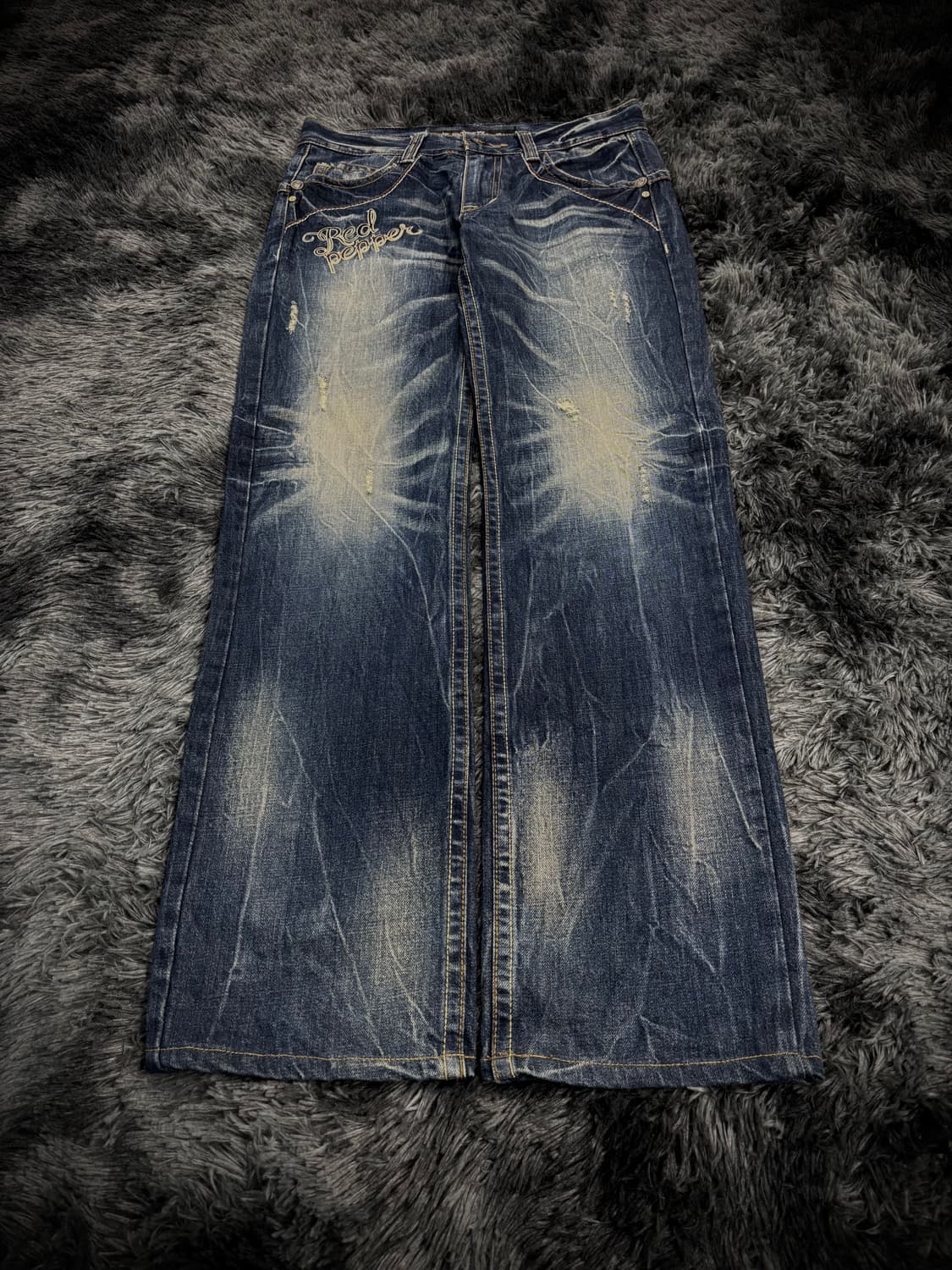 Red Pepper X Ed Hardy 자수 부츠컷 데님팬츠 상품이미지2