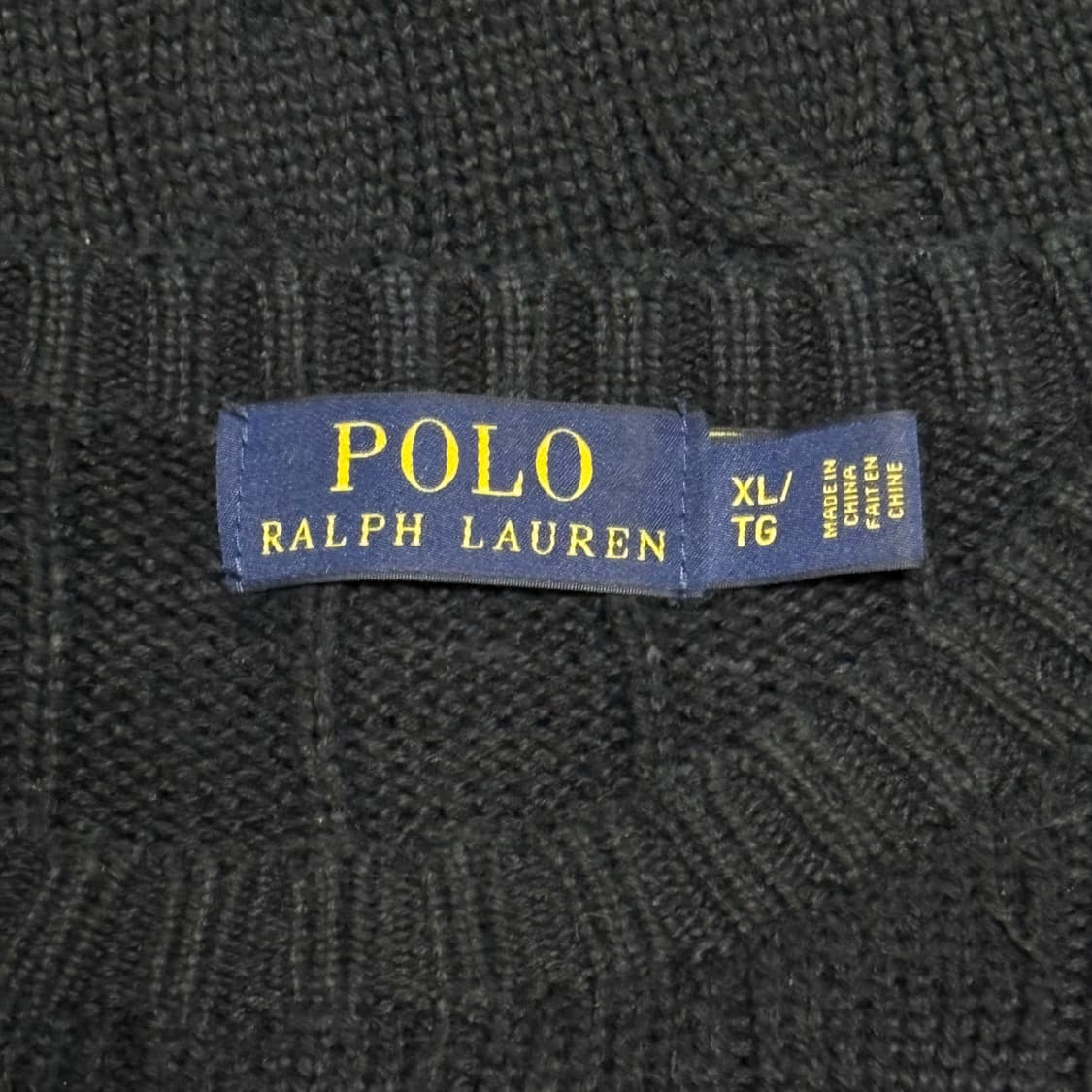 XL 폴로랄프로렌 블랙 케이블 코튼 니트 상품이미지4