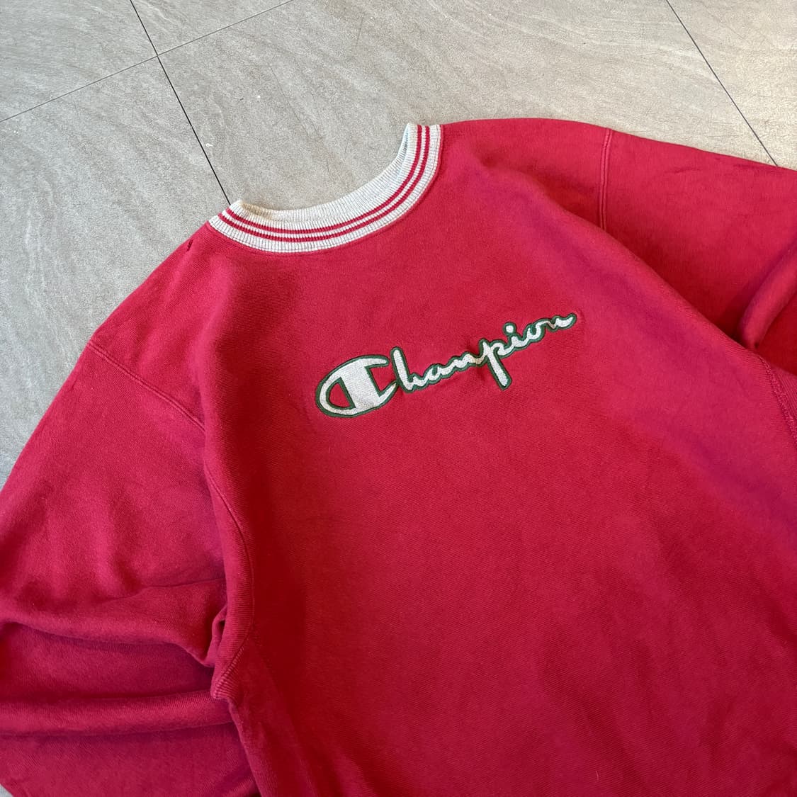90년대 미국 생산 챔피온 리버스위브 버건디 스웻셔츠 상품이미지2