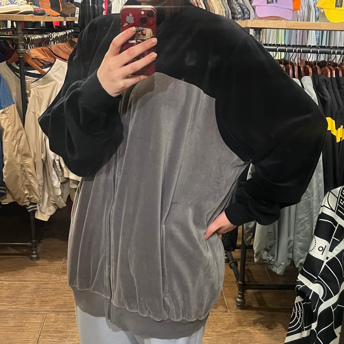 [HI] 빈티지 집업 블랙 그레이 상품이미지4