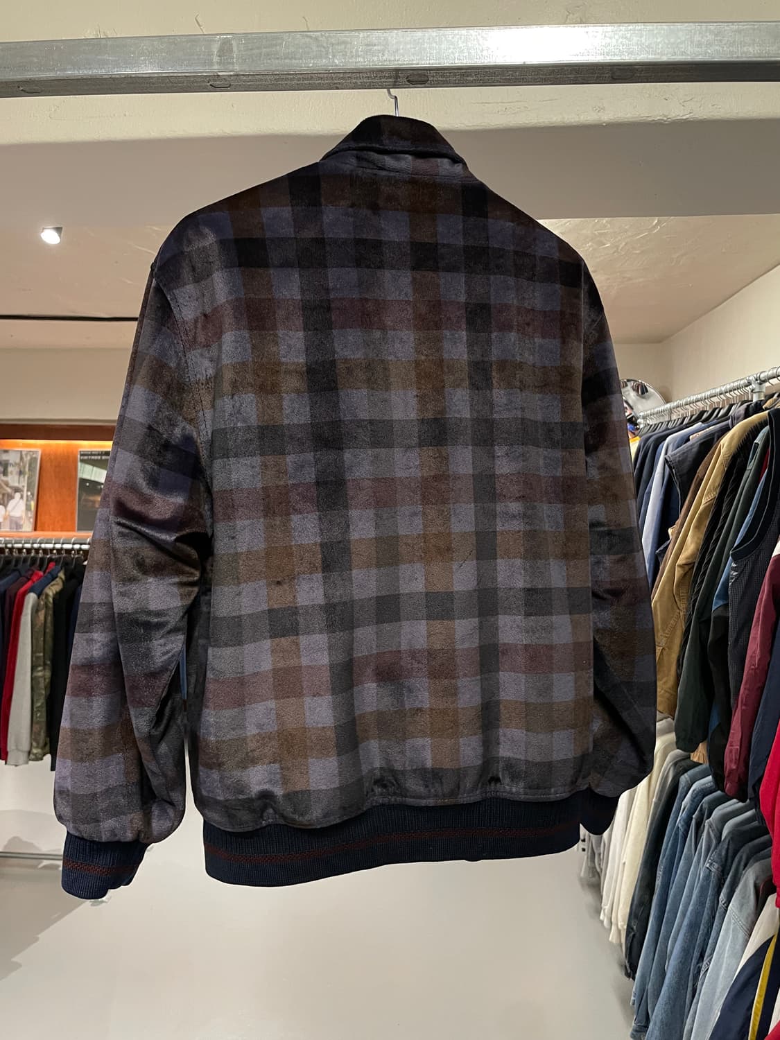 빈티지 체크 블루종 점퍼 자켓 상품이미지4