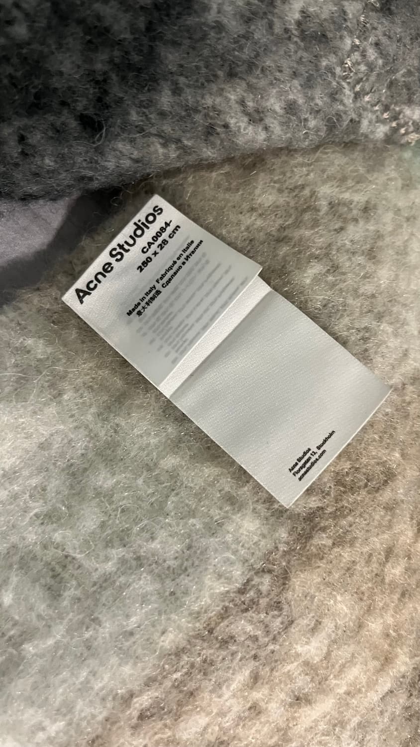 아크네 스튜디오 모헤어 체크 머플러 그린 그레이 블랙 상품이미지2