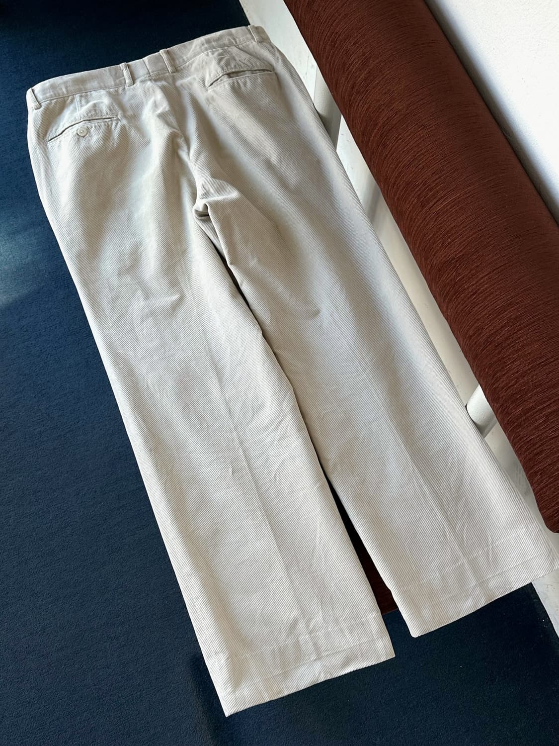 Cord design no tuck wide pants 상품이미지3