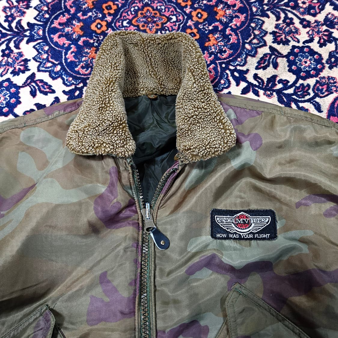 빈티지-Army 90’s MA-2 카모플라쥬 에어포스 플라잉 항공 상품이미지4