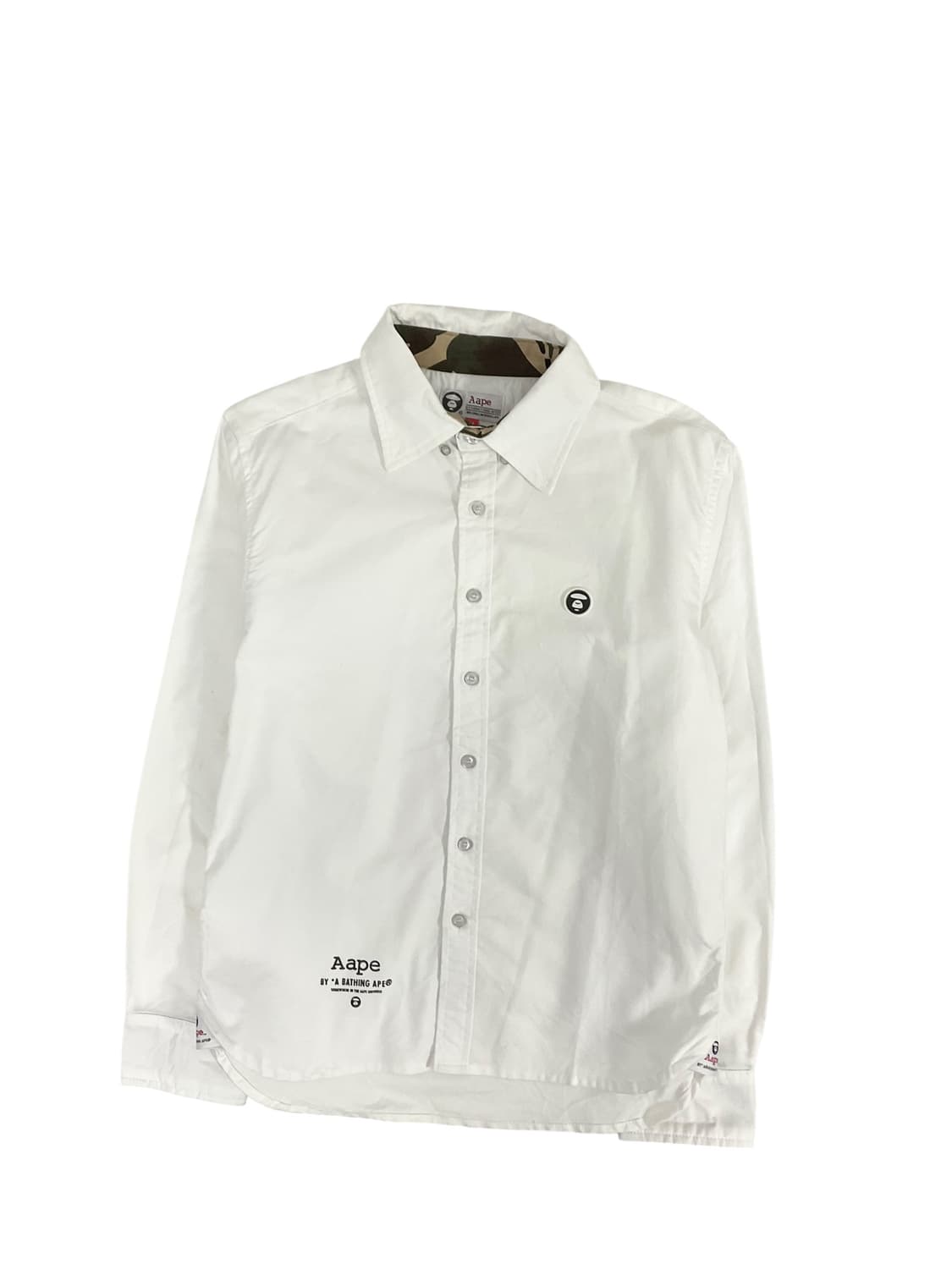 Aape 카모 화이트 셔츠 (m) 상품이미지1