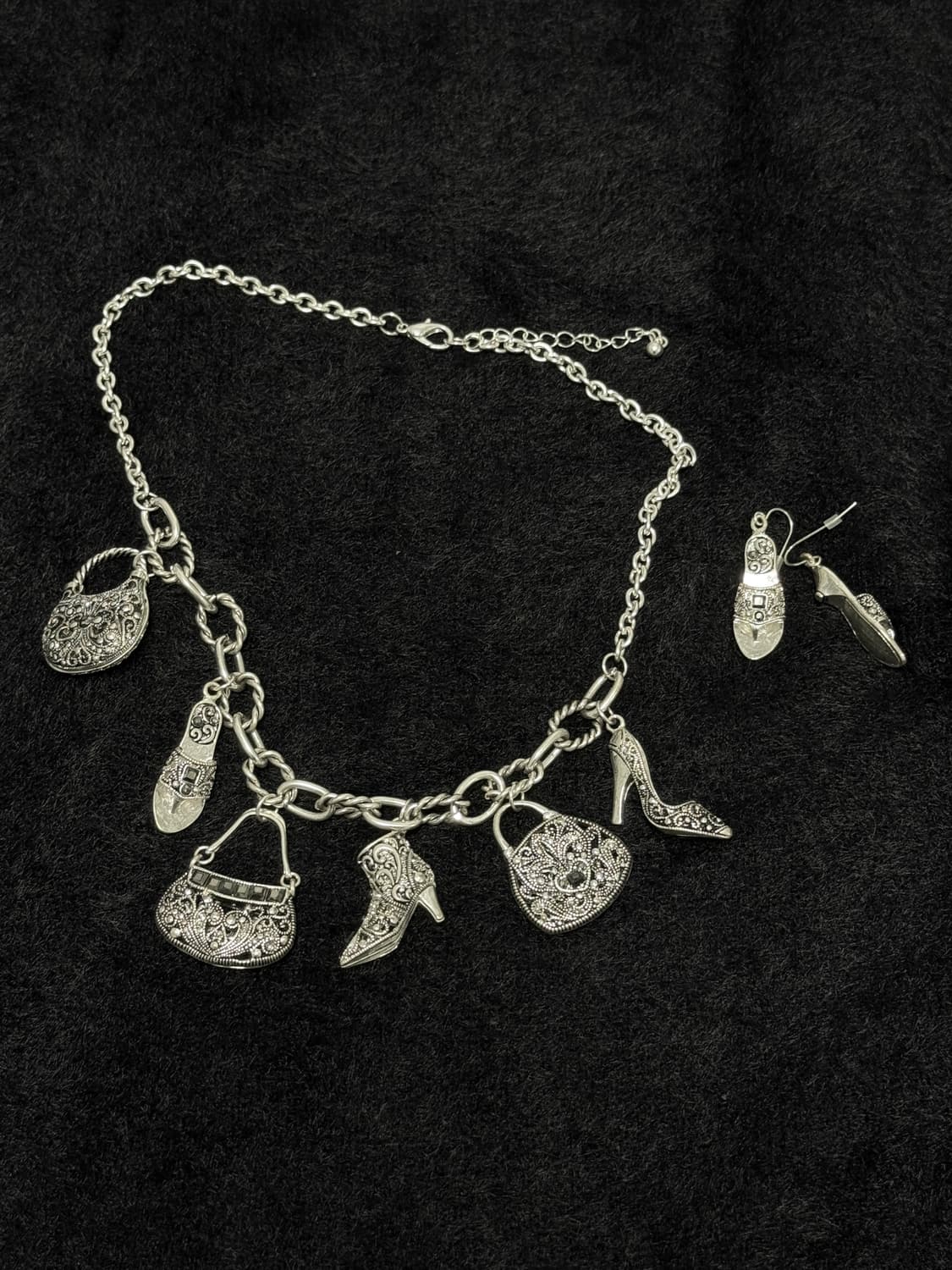 빈티지 목걸이 귀걸이 세트 상품이미지1