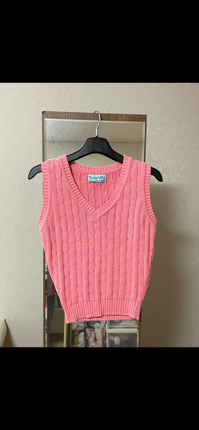 페일제이드 니트 조끼 핑크 (새상품) 상품이미지1