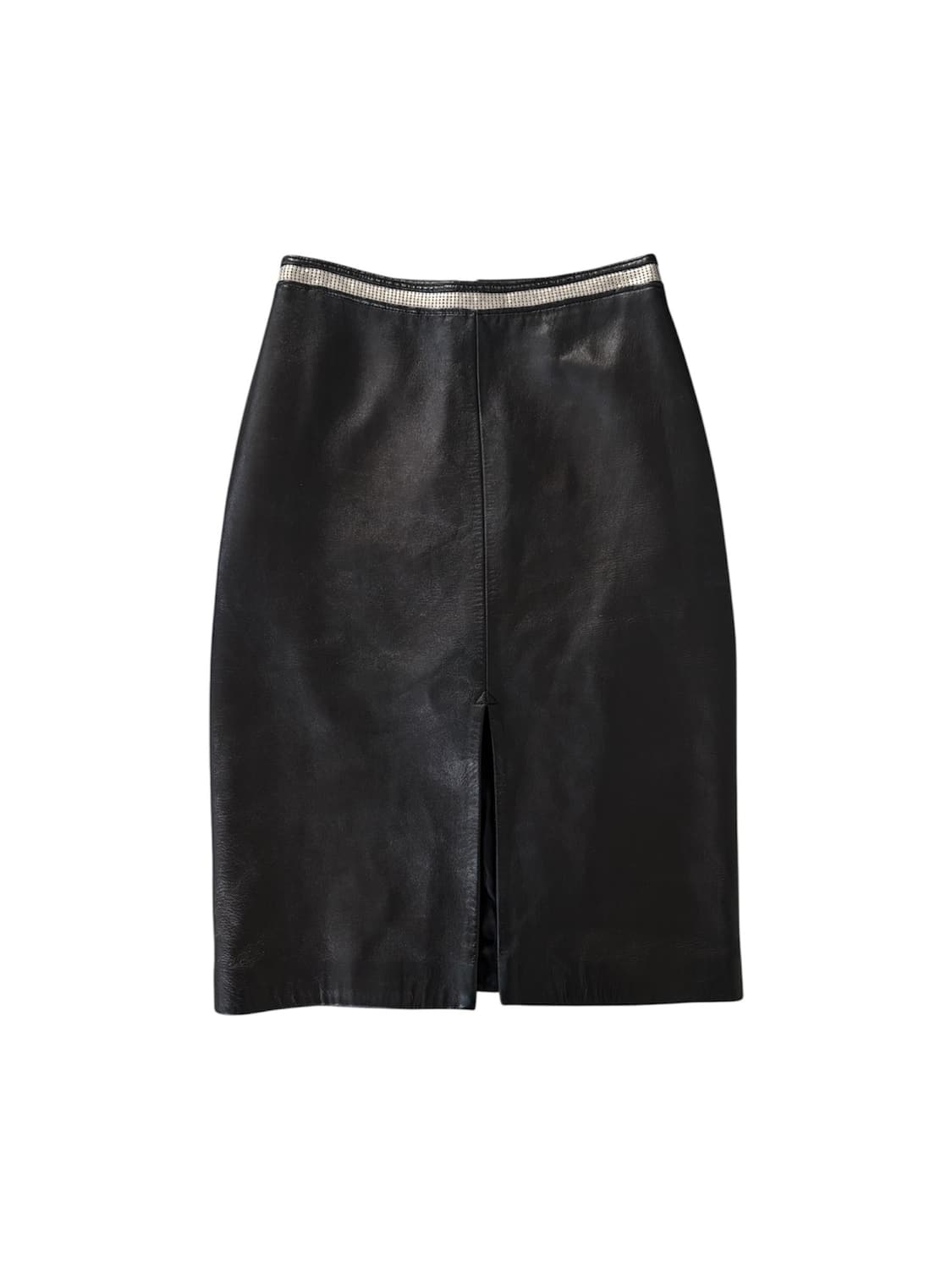 90‘s Metalic Leather Skirt 상품이미지1