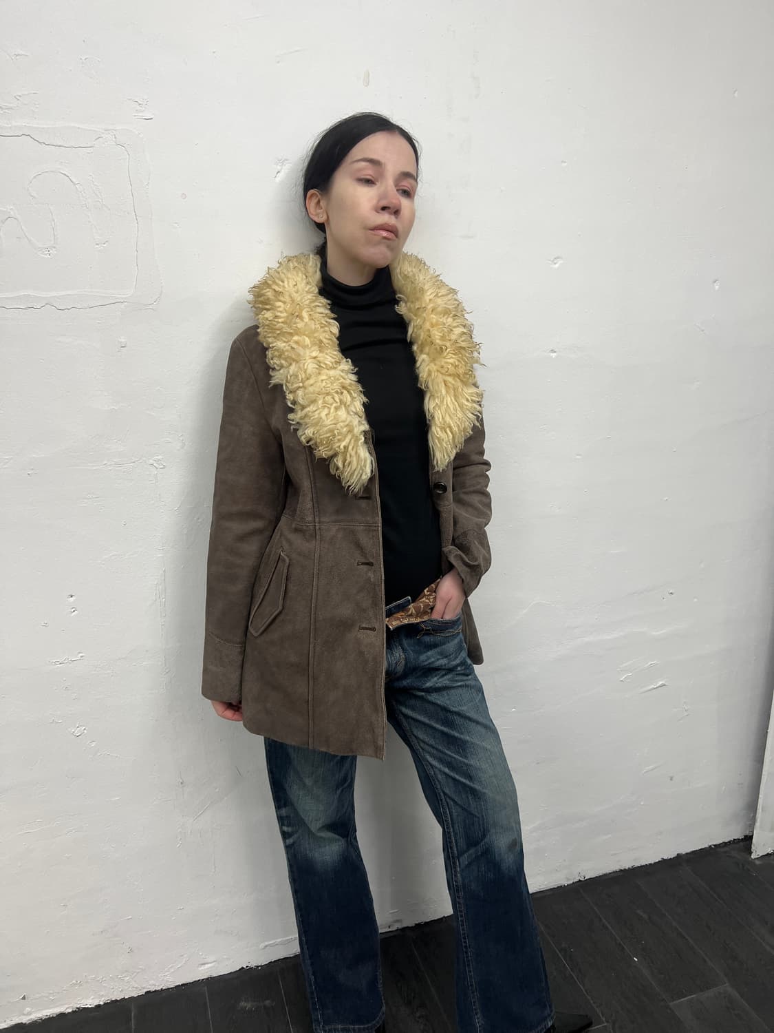 빈티지 퍼&레더 코트 상품이미지6