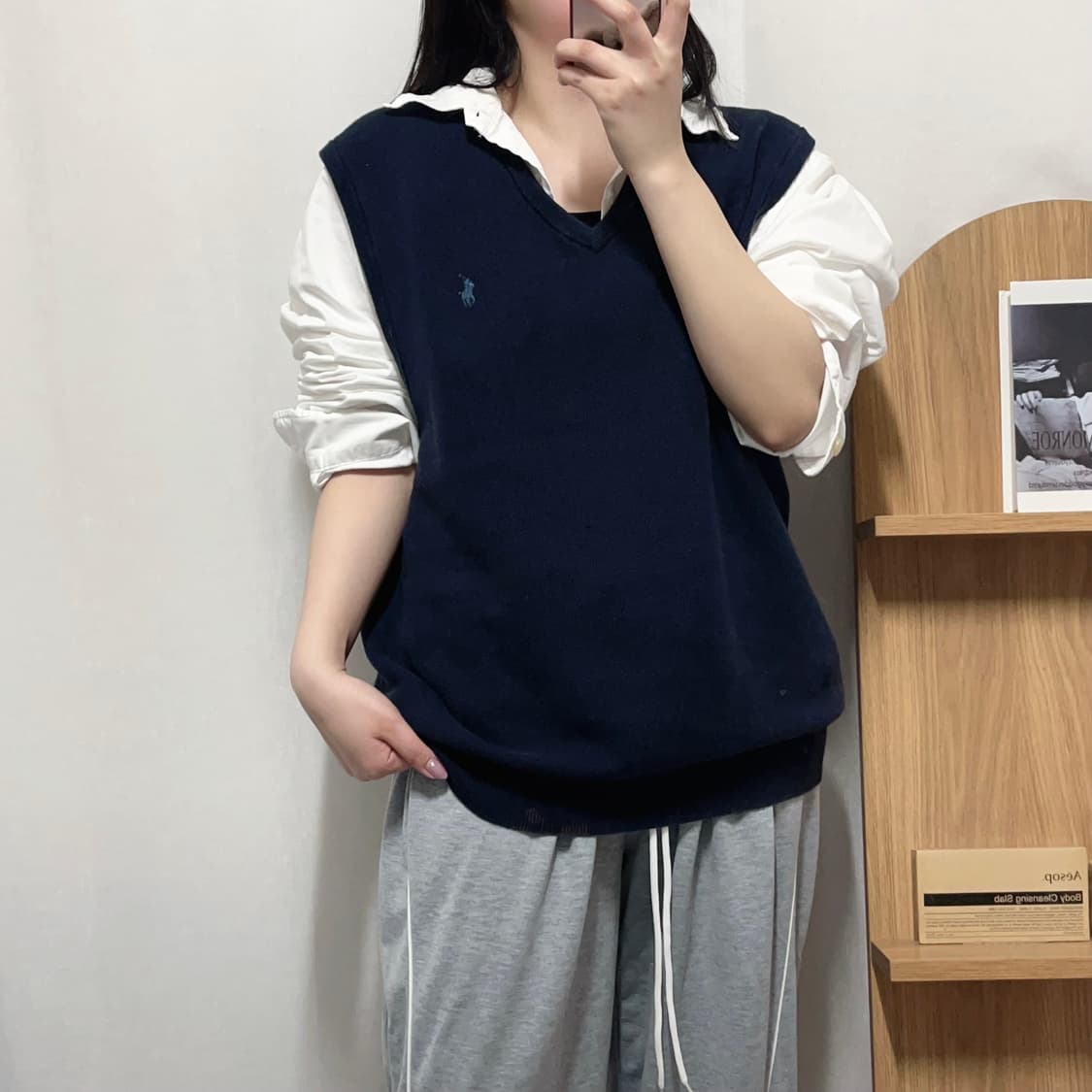 [정품] 폴로 네이비 / 블루포니 니트 조끼 [ XL ] 상품이미지3