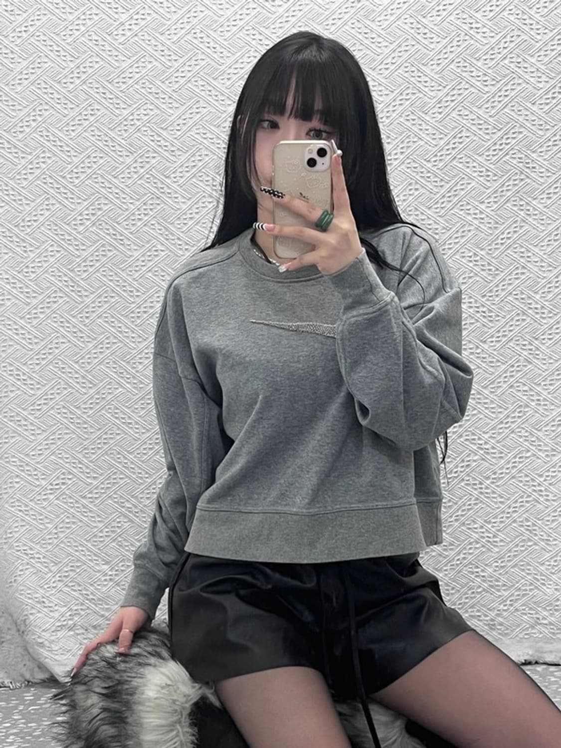 나이키 캐주얼 스트릿 부클로고 크롭 맨투맨 L C10098 상품이미지2