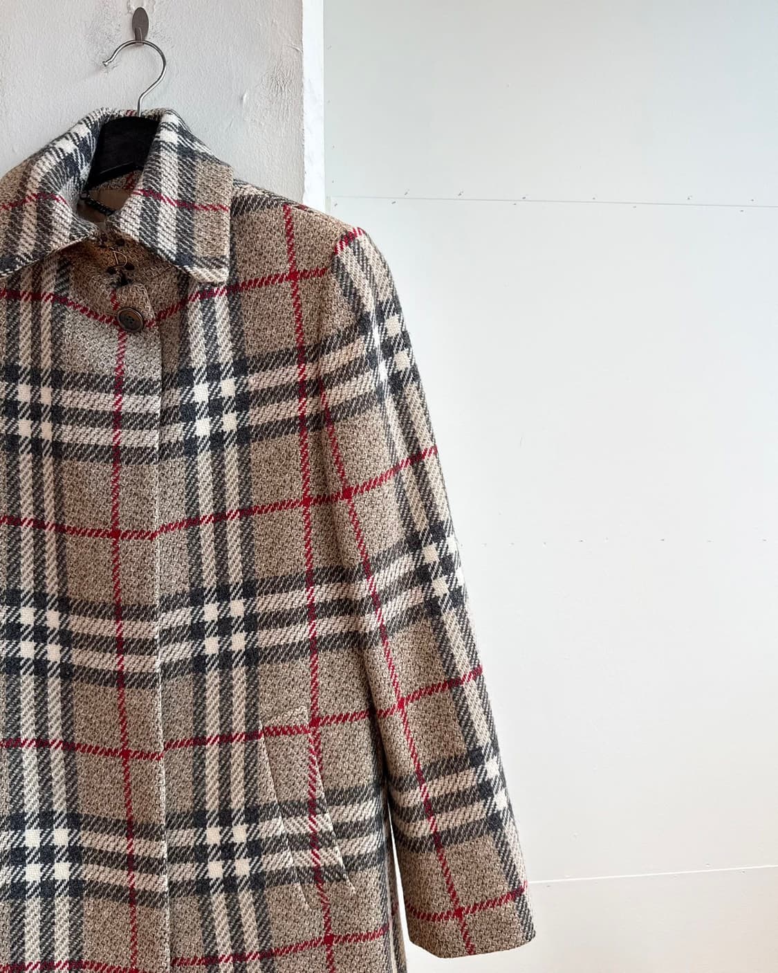 버버리 브라운 노바체크 울 코트  상품이미지5