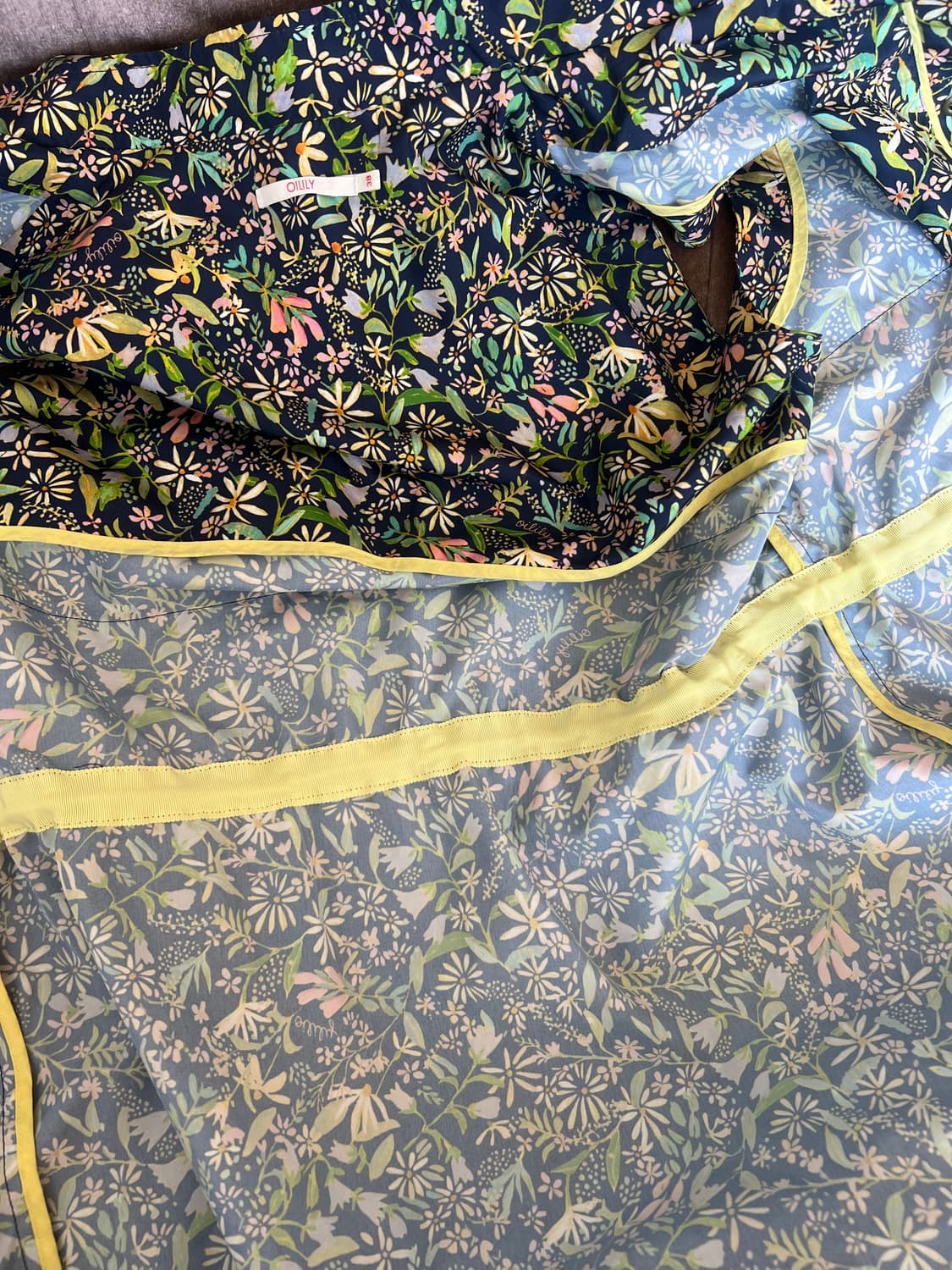 오일릴리 여성 네이비플라워 바람막이조끼 후드조끼  상품이미지5