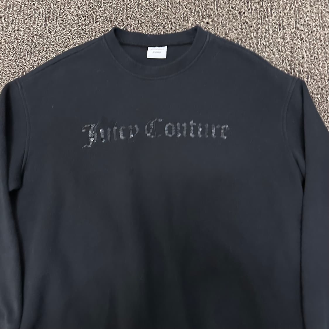 쥬시꾸뛰르 여성 맨투맨 블랙 상품이미지2