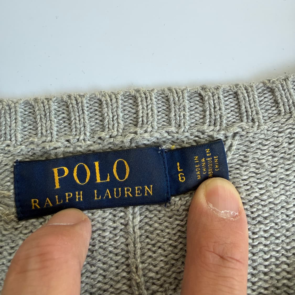 Polo 폴로 랄프로렌 신형 멜란지그레이 케이블 니트 상품이미지4