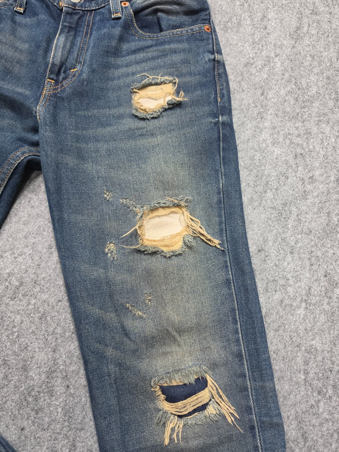 리바이스 511 워싱 디스트로이드 데님팬츠 청바지 30 x 32 상품이미지7