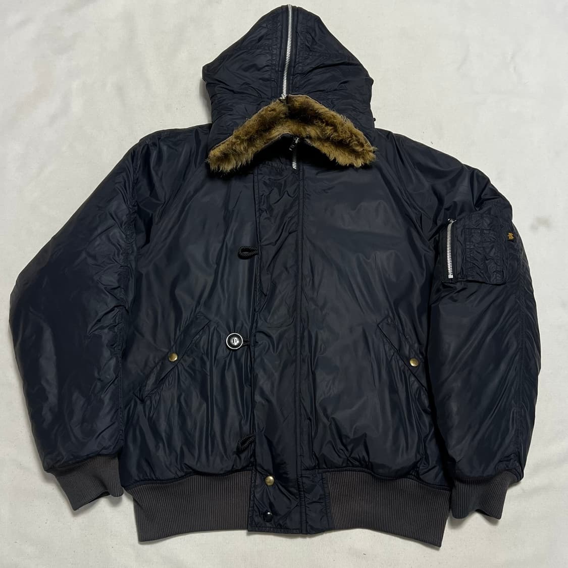 XL 알파인더스트리 n2b 네이비 퍼 항공자켓 상품이미지2