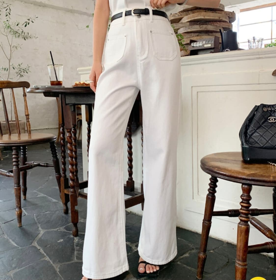 페이린투버튼 와이드펜츠 상품이미지2