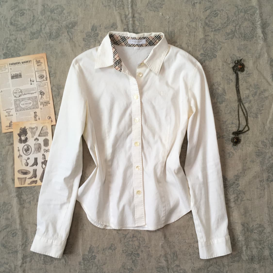 burberry london slim ivory shirt 상품이미지1