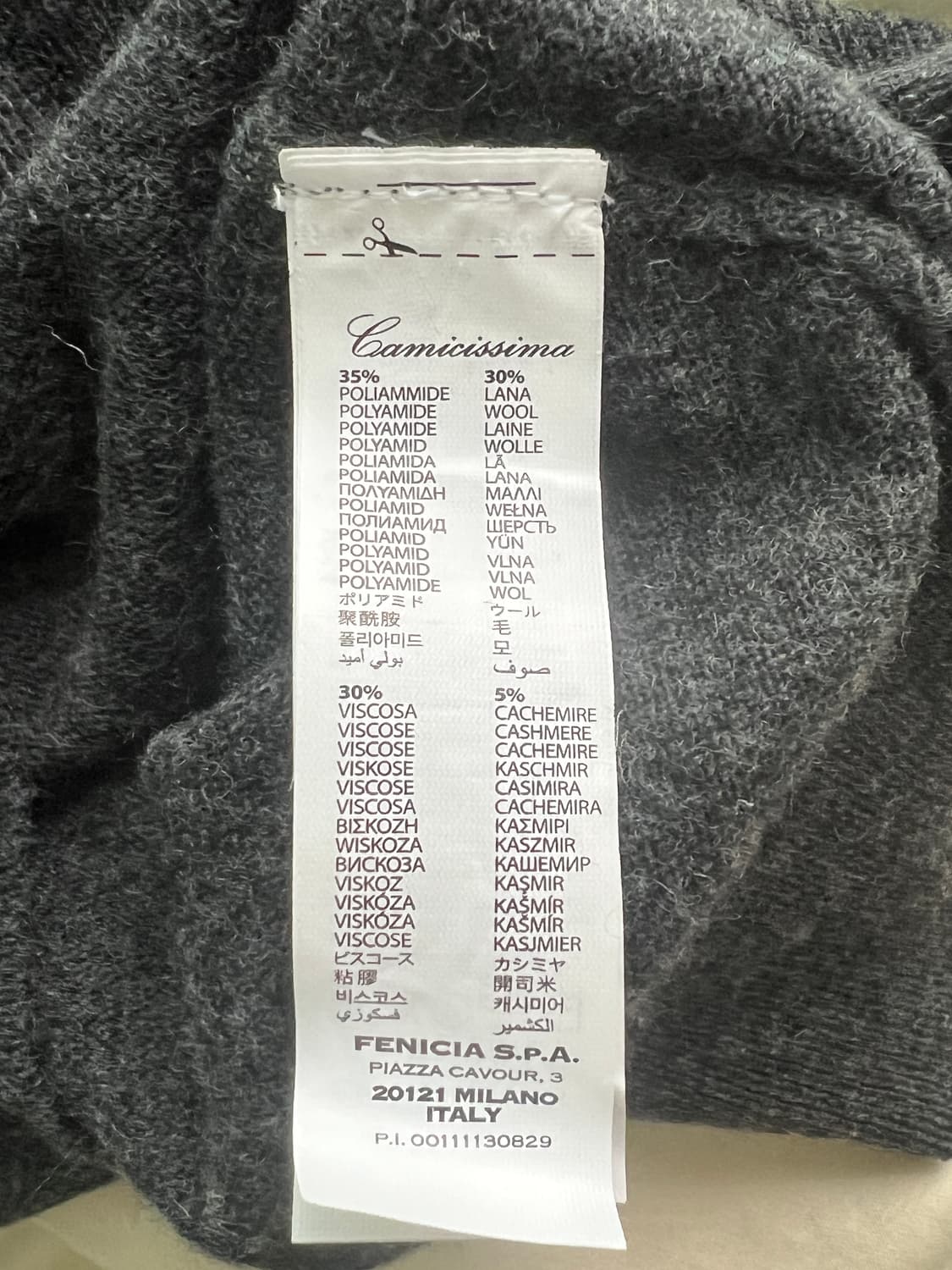 Camicissma 캐시미어 혼방 그레이 니트 상품이미지2