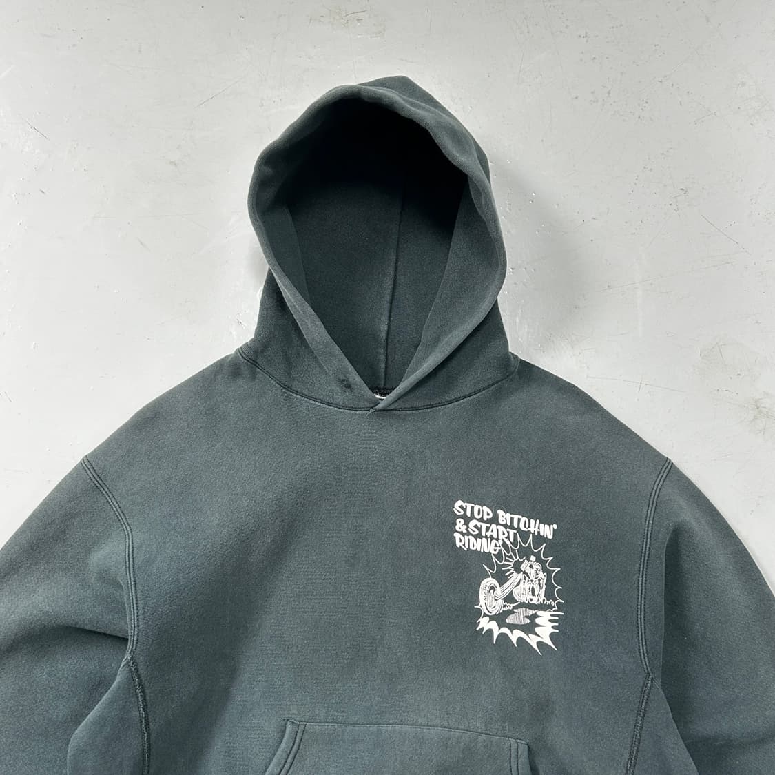 90s 페이딩 프린팅 스웻 후디  상품이미지2