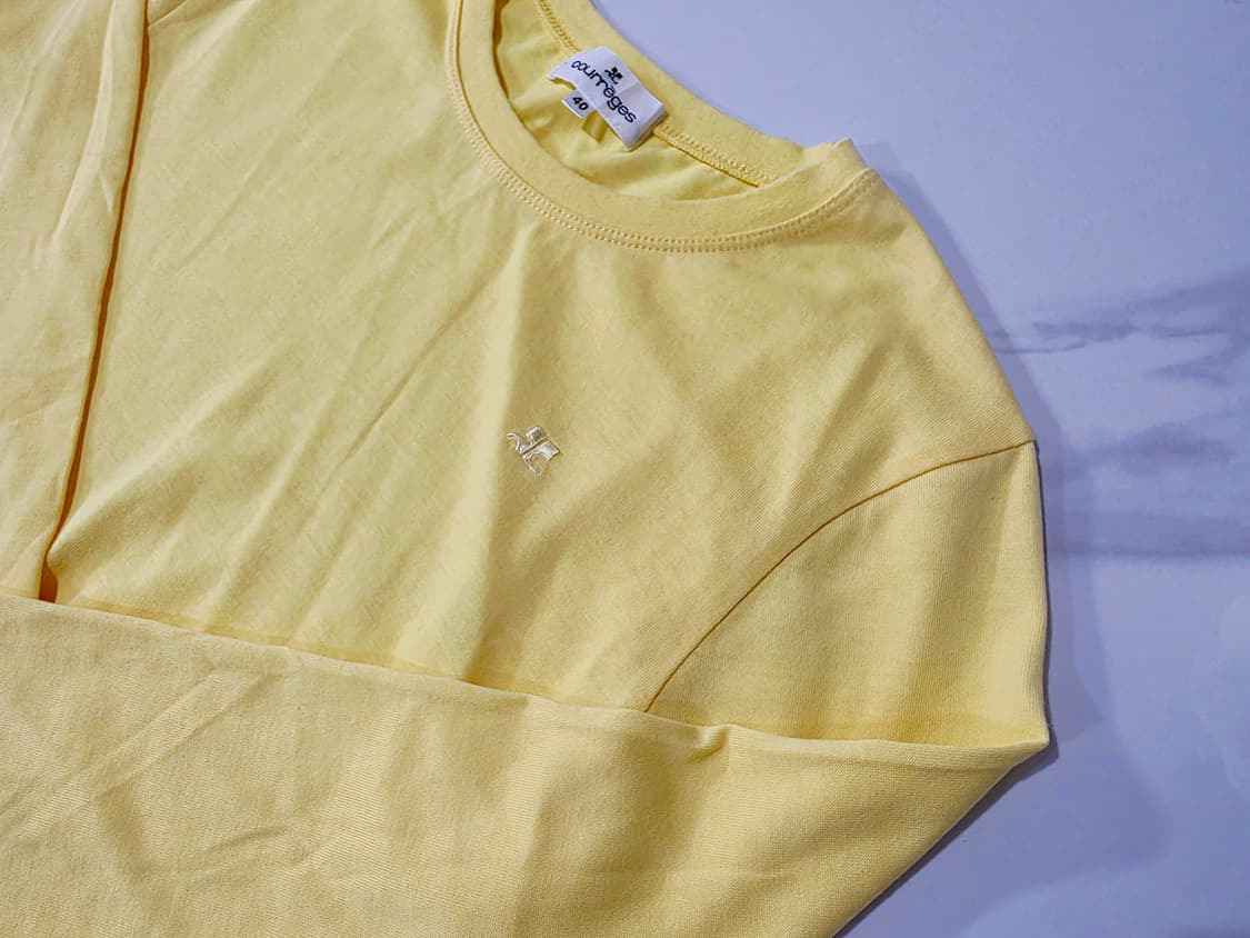 Courrèges/옐로우 라운드 긴팔티 상품이미지2