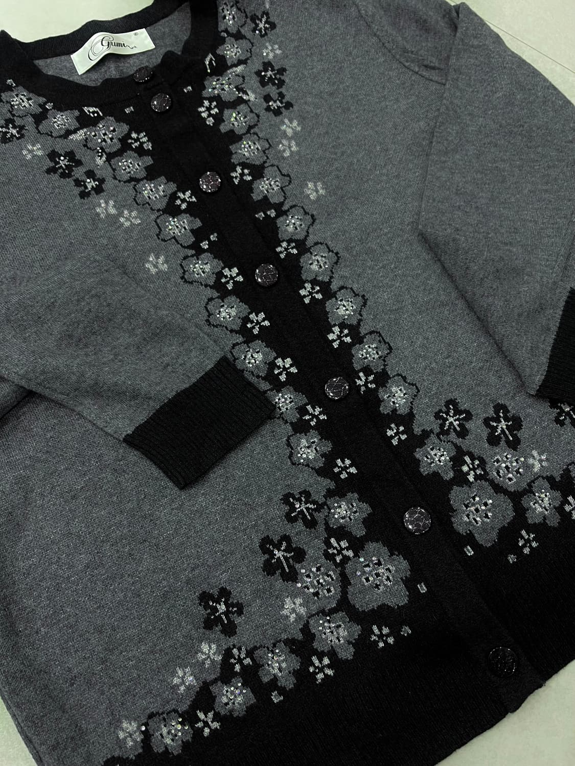 캐시미어 혼방 플라워 빈티지 가디건 상품이미지2