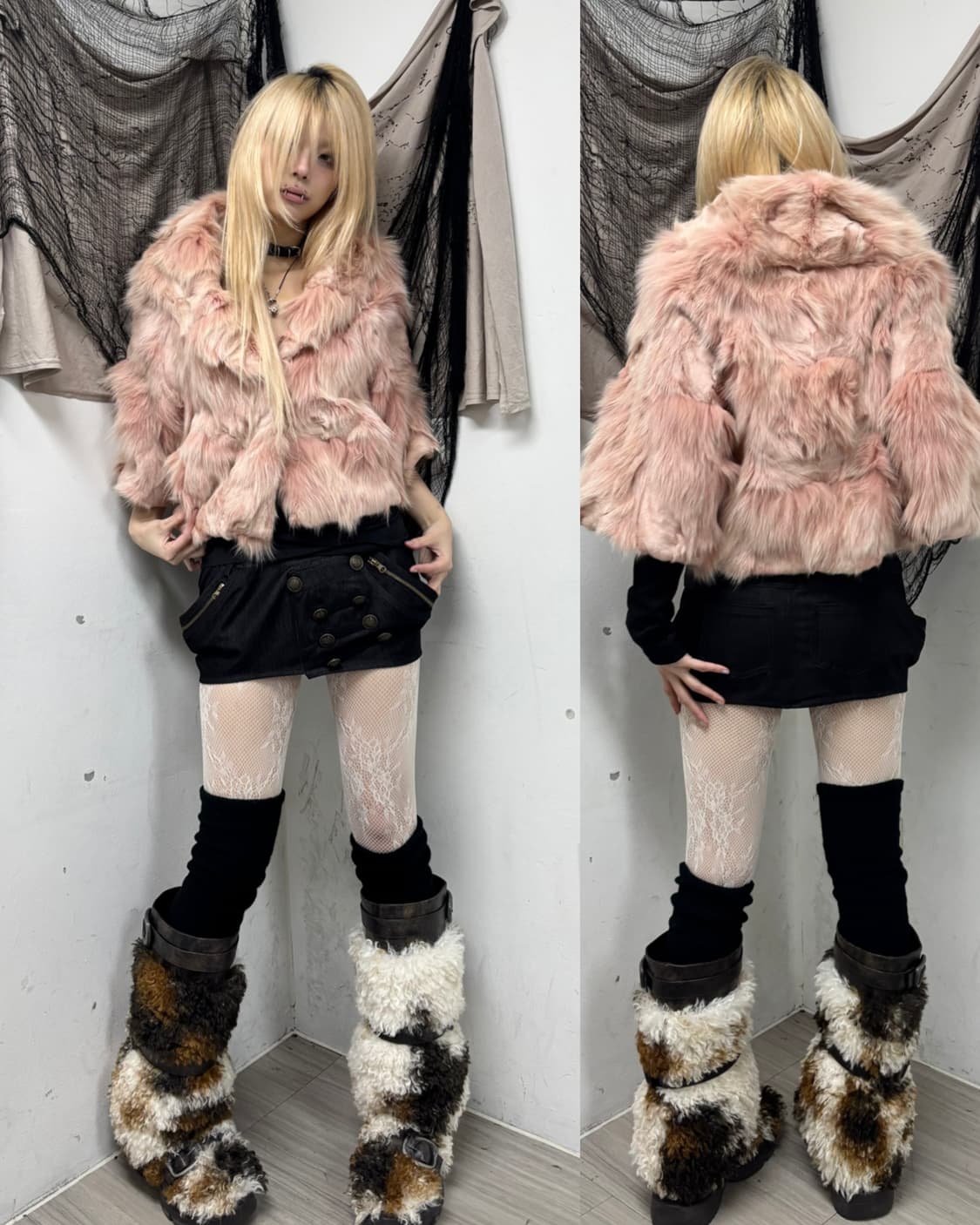 🩷Rare Color🩷Pink Fox Fur Jacket 🩷Rare 상품이미지1