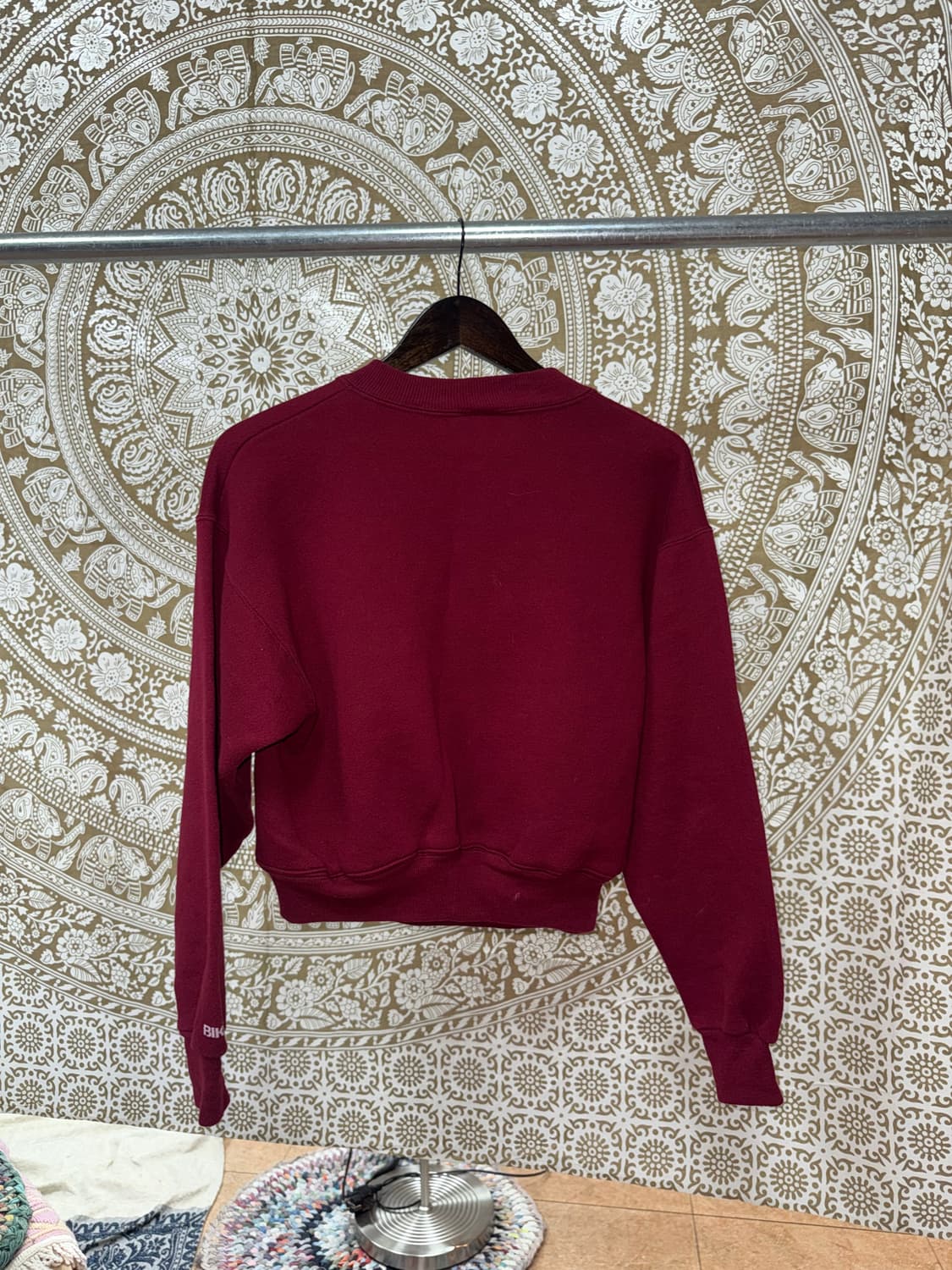 BIKE 바이크 여성 크롭 빅로고 기모 맨투맨  상품이미지5