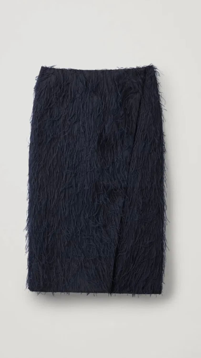 cos 코스 네이비 페더 랩스커트  34사이즈 상품이미지1