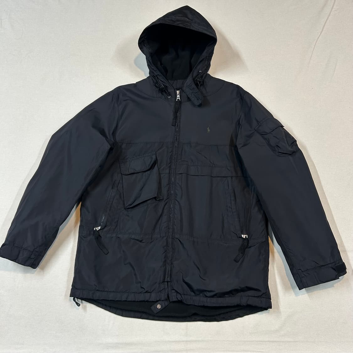 L) 폴로 랄프로렌 유틸리티 포켓 후드 바람막이 블랙 상품이미지1