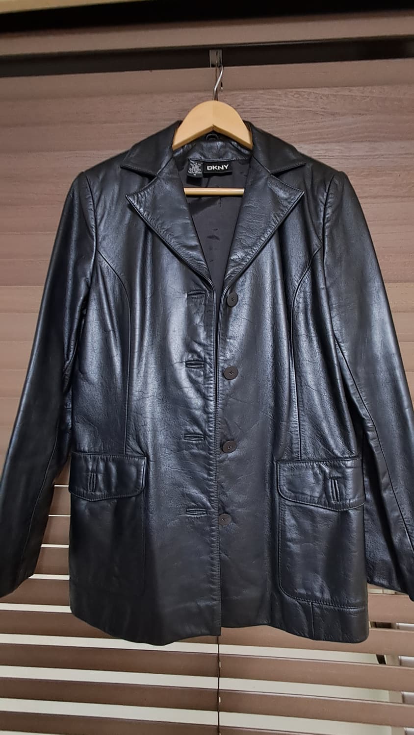 DKNY 소가죽 검정자켓 상품이미지1
