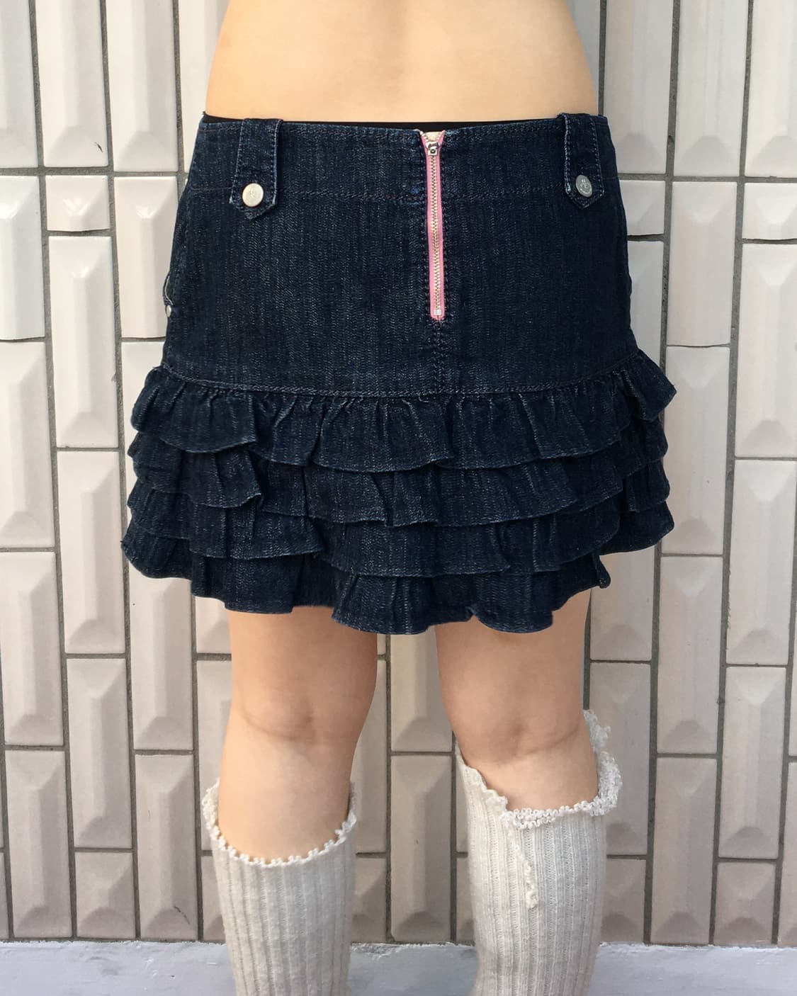 Frill point denim skirt 상품이미지5