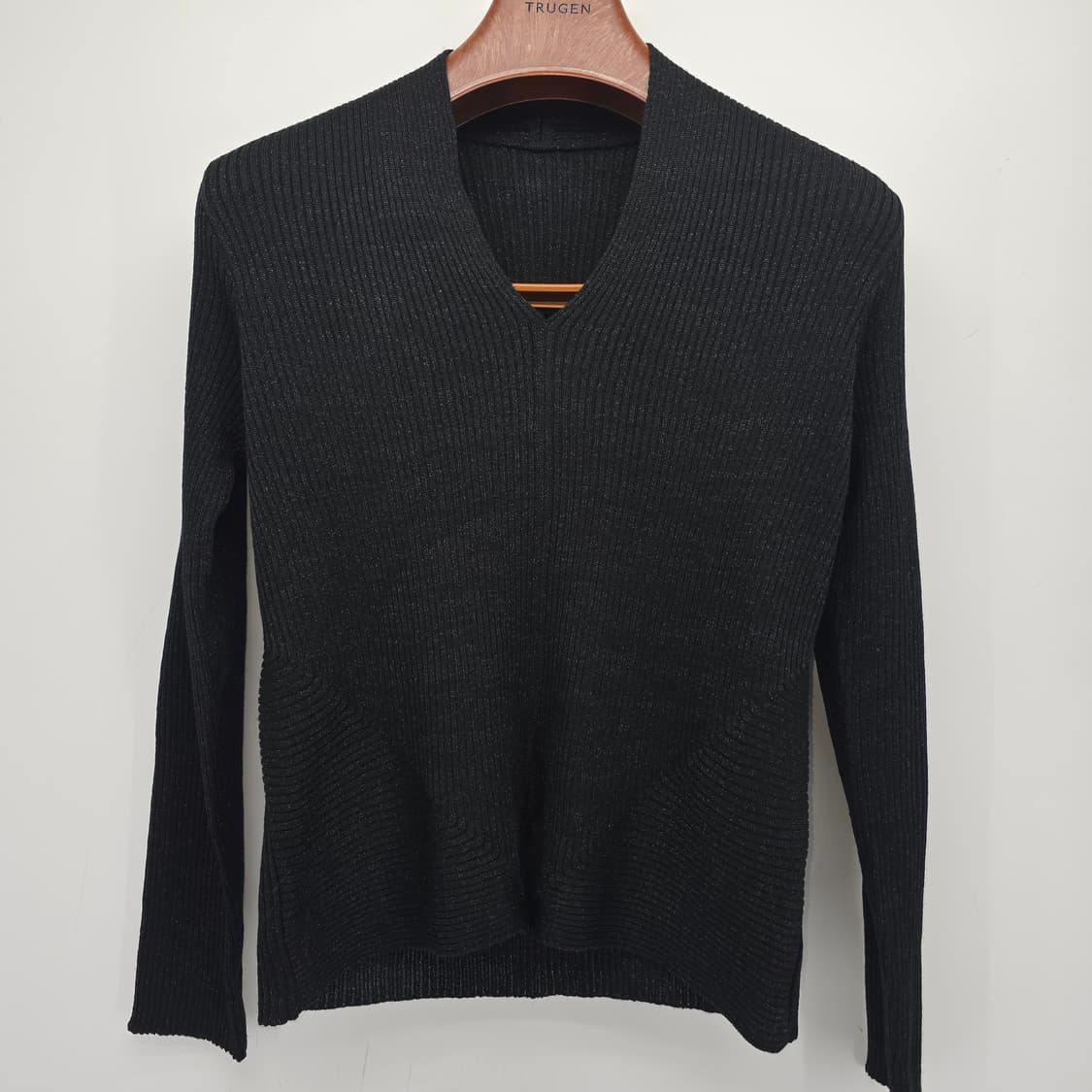 일본빈티지 펄 니트 브이넥 니트 상품이미지1