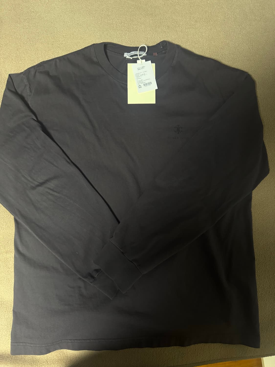 4) 폴리테루 휴먼인덱스 롱슬리브 티셔츠 퍼플차콜 상품이미지1