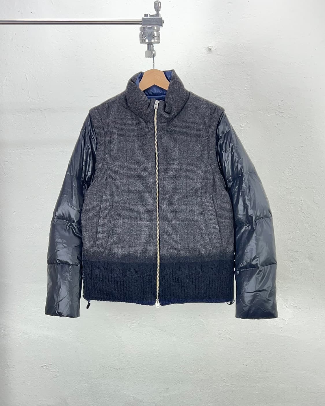 08서커스 다크 그레이 투웨이 도킹 울 패디드 자켓 상품이미지1