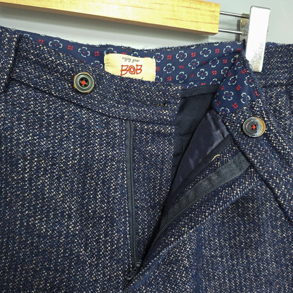 비오비(BOB) 울혼방 트위드 팬츠 34 상품이미지5