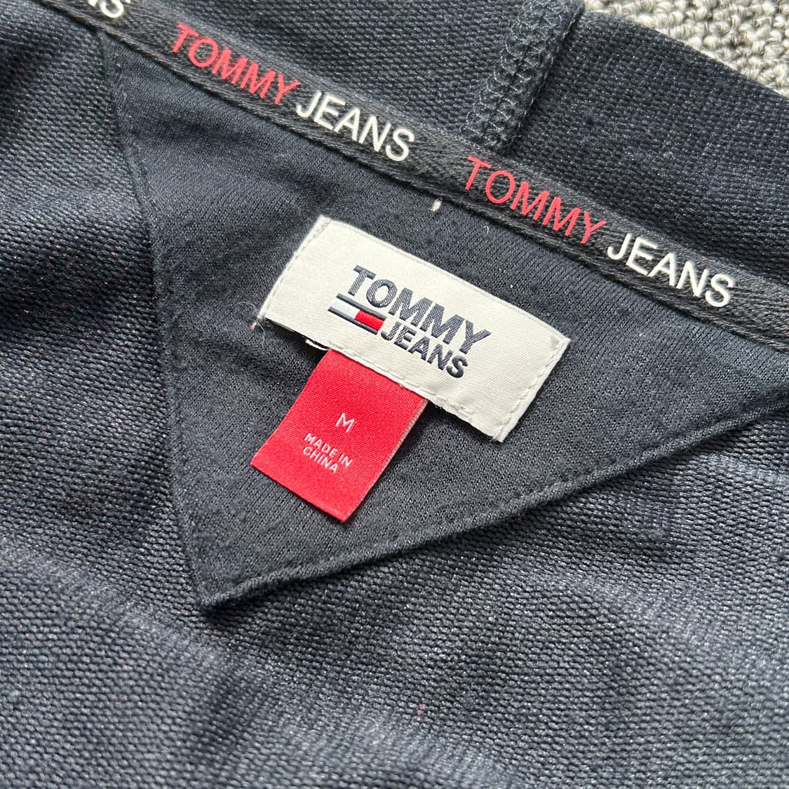 타미 진스 네이비 크롭 후드집업 상품이미지6