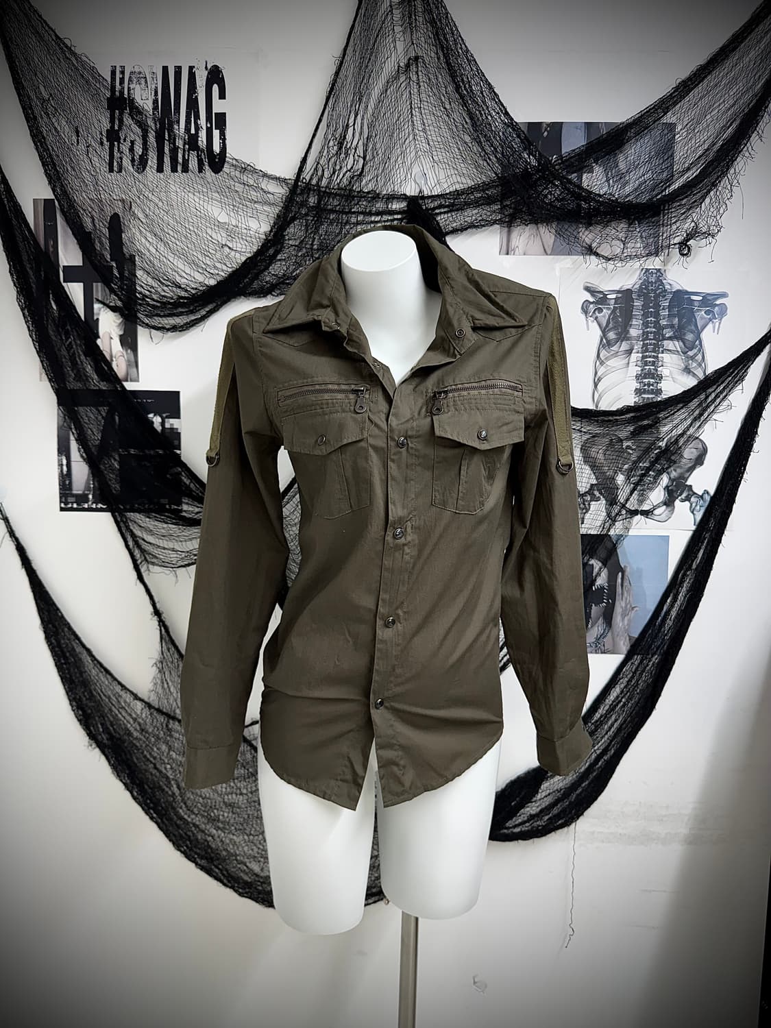 00s pocket zipper detail shirts 상품이미지5