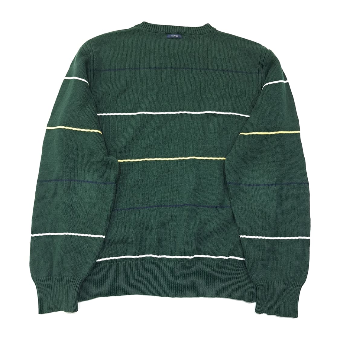 CL268 L 노티카 00s 코튼 스트라이프 다크그린 니트 스웨터 상품이미지6
